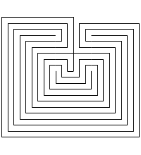 Kretisches Labyrinth für n=3